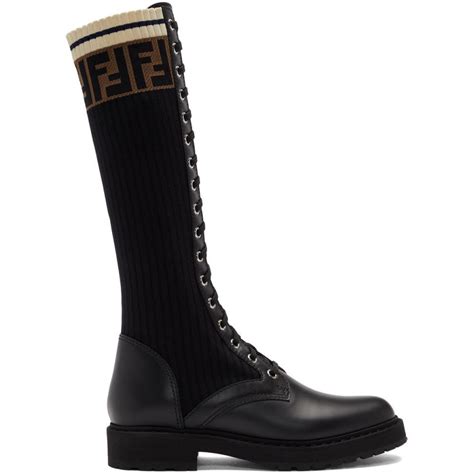 fendi tall combat boots